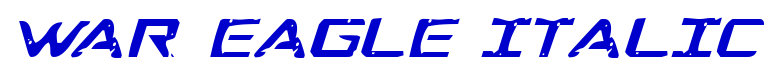 War Eagle Italic 字体